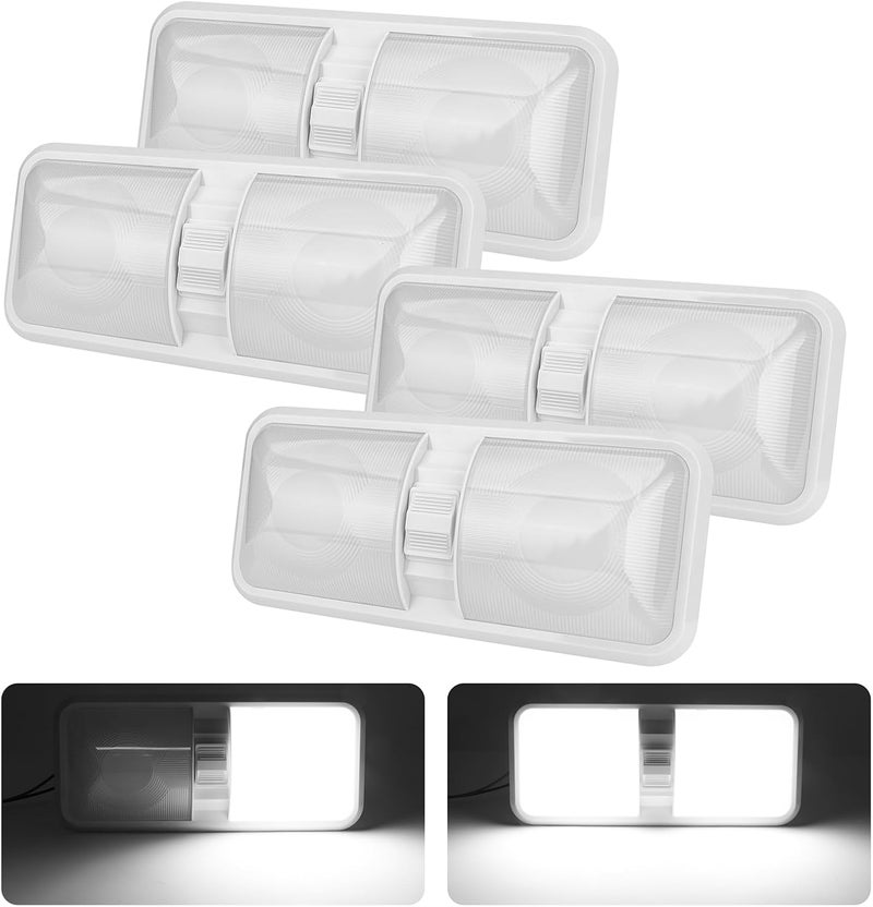 ULITECO RV Light Interior, RV Ceiling Light 12V, 4500K 1100LM RV Led Lights Fixtures,7W Camper Lights with Switch for RV Trailer Camper Boat Car (Natural White, 4PCS) - Image 1